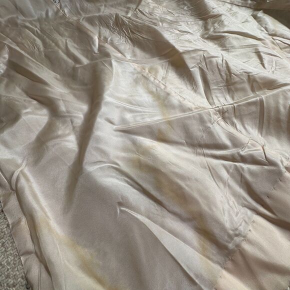 Womans Vintage BRAETAN Beige Wool Long Double Breasted OverCoat Topcoat MEDIUM - Picture 11 of 11